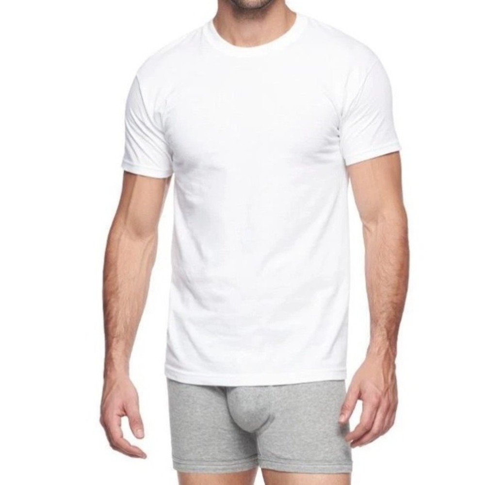 Hanes Premium Original Fit Crewneck T-shirts WHITE M Fresh IQ LAY FLAT 6pk
